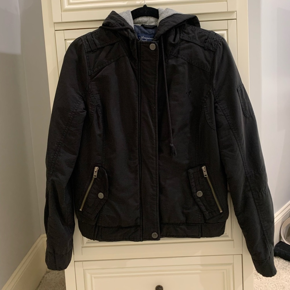 Black American Eagle Jacket